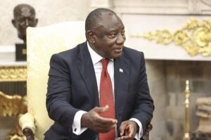 Imagen de Archivo del  presidente de Sudáfrica, Cyril Ramaphosa.
EFE/EPA/JIM LO SCALZO