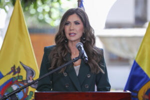 Foto de archivo de la secretaria de Seguridad Nacional de Estados Unidos, Kristi Noem. EFE/ José Jácome