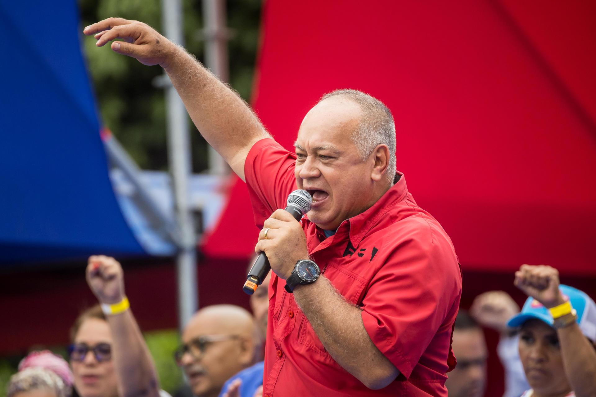 Fotografía de archivo del primer vicepresidente del gobernante Partido Socialista Unido de Venezuela (PSUV), Diosdado Cabello. EFE/ Miguel Gutiérrez ARCHIVO