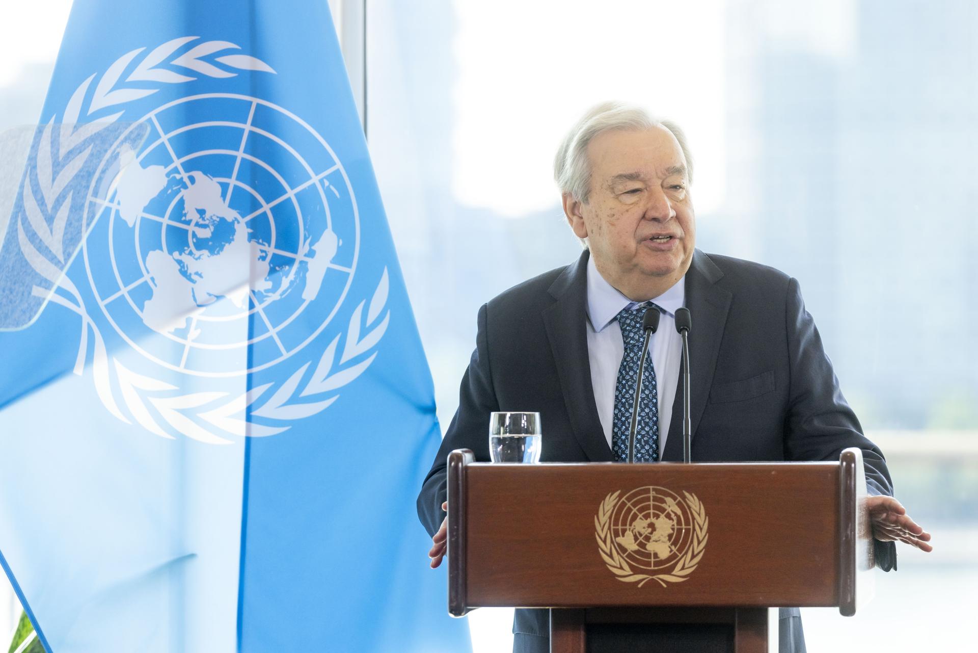 El secretario general de la ONU, António Guterres. EFE/Justin Lane