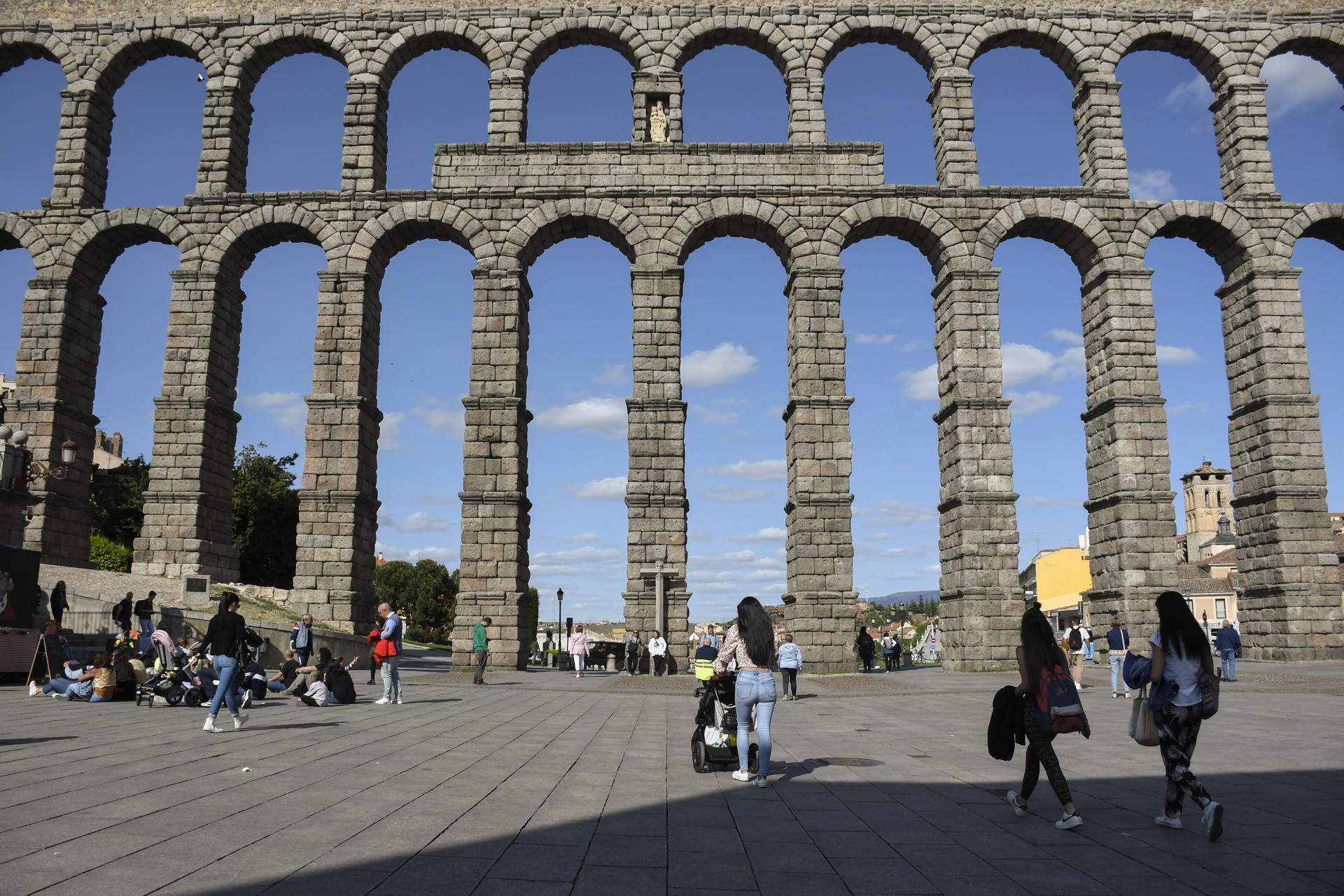 Vista del Acueducto de Segovia, Patrimonio de la Humanidad. EFE/Pablo Martín