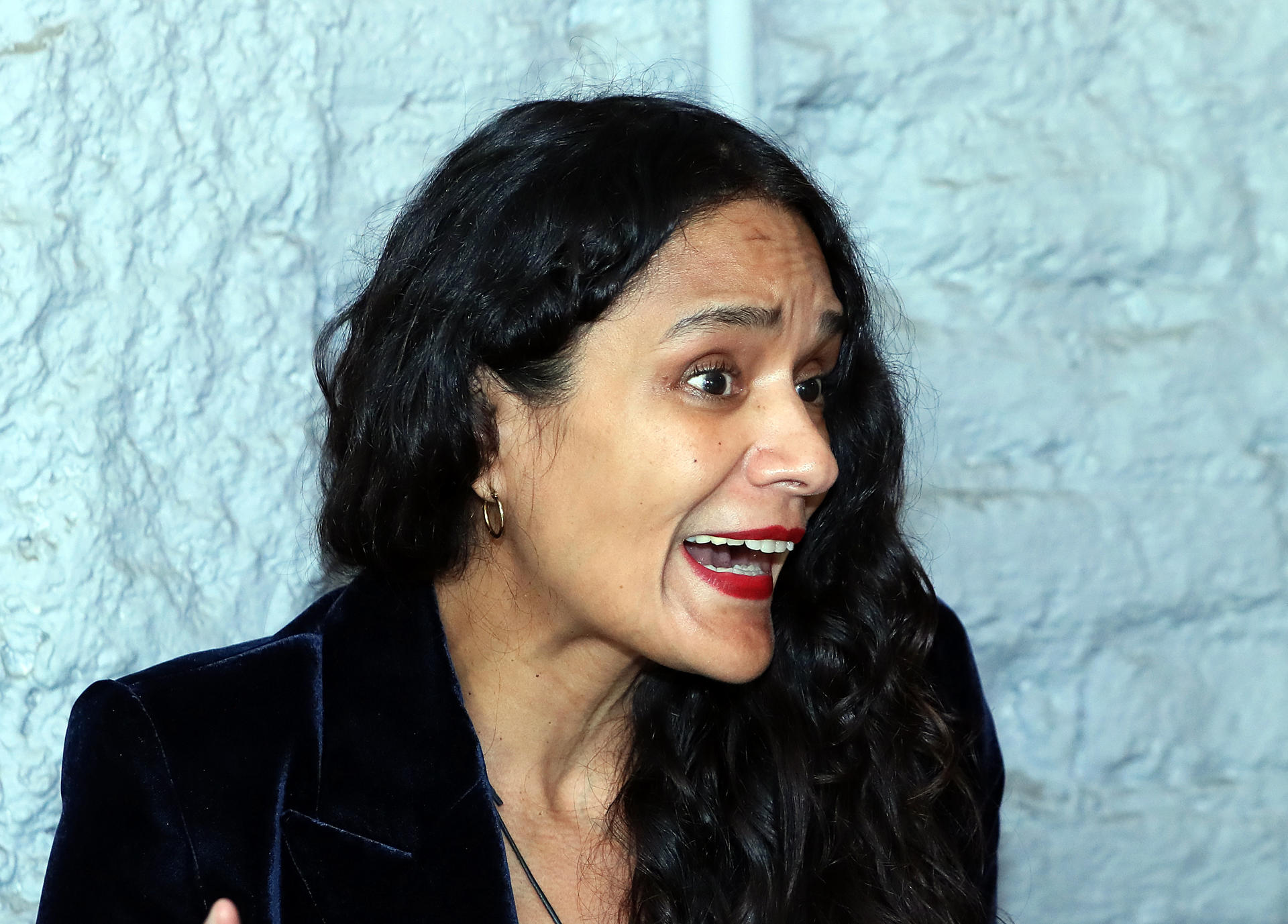 La escritora mexicana Alma Delia Murillo habla durante una entrevista con EFE este viernes, en la Ciudad de México (México). EFE/ Mario Guzmán