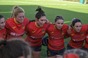 Foto de archivo de Pablo Miranzo en la que se ve a las jugadoras de la Selección española de Rugby Femenina antes de un encuentro. EFE
