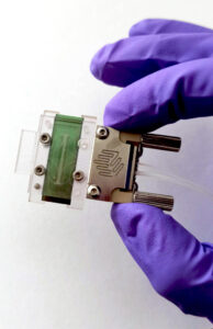 Los biosensores nanofotónicos ultrasensibles son diminutas "máquinas" -toda la estructura se sujeta con la punta de dos dedos- que permiten el diagnóstico precoz de infecciones ultrarresistentes, pero también de cánceres como el de ovario o pulmón. En la imagen, uno de estos biosensores encapsulado. EFE/Laura M. Lechuga, ICN2/CSIC. SOLO USO EDITORIAL