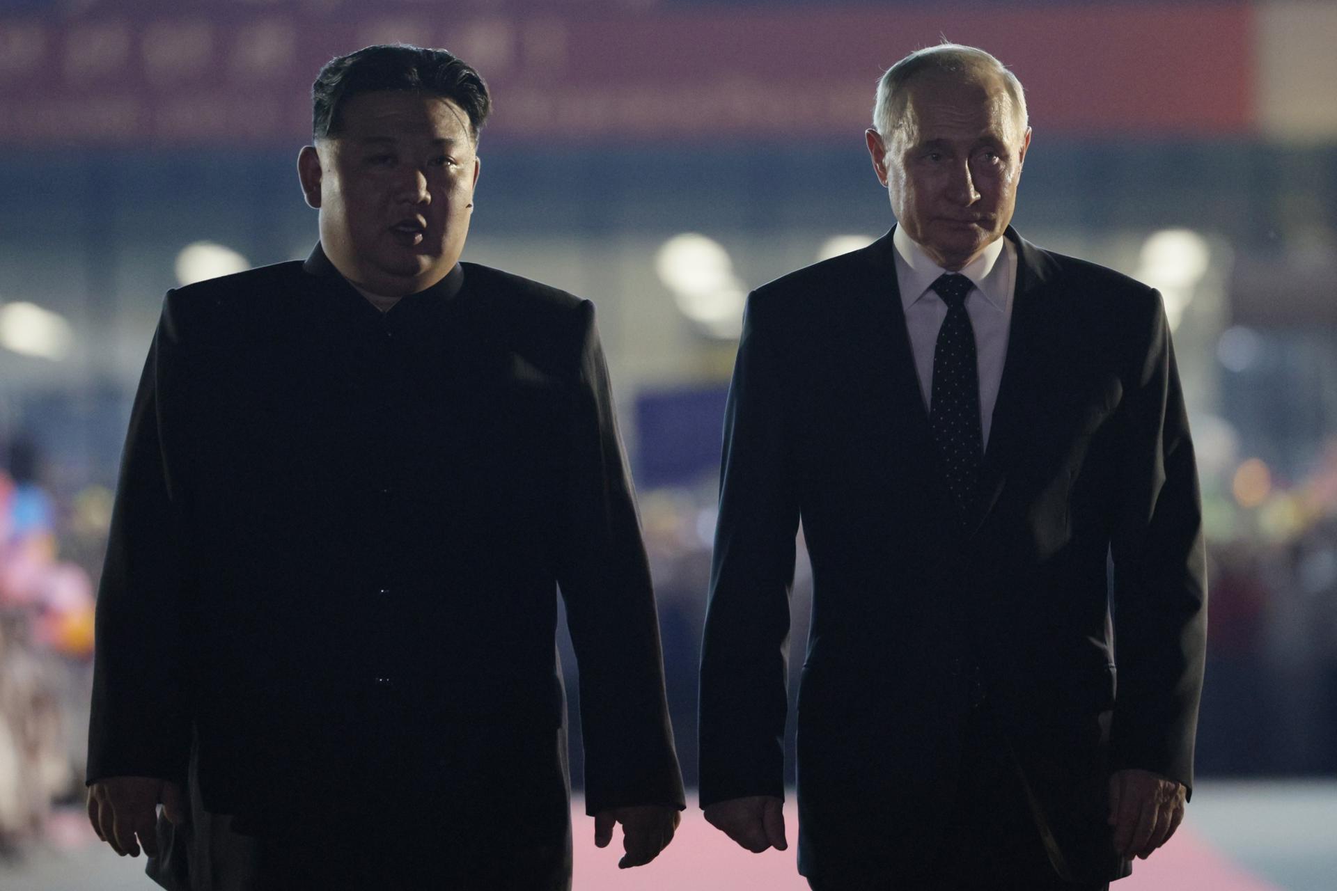El líder norcoreano, Kim Jong-un, y el presidente ruso, Vladímir Putin, en una foto de archivo. EFE/EPA/GAVRIIL GRIGOROV / SPUTNIK / KREMLIN POOL