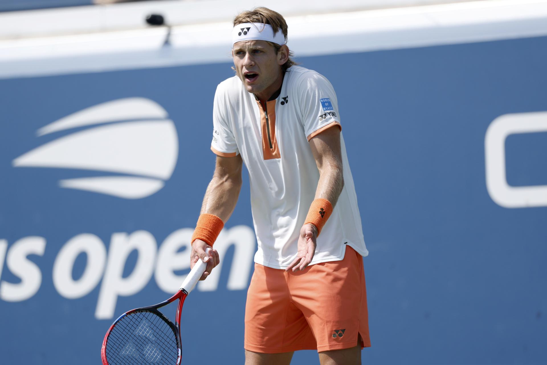 Zizou Bergs, de Bélgica, cayó ante Jaume Munar en el US Open 2025. EFE/EPA/JOHN G. MABANGLO
