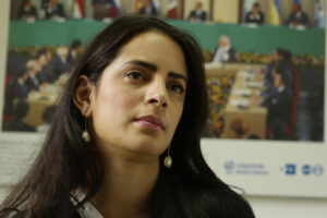 La diputada del partido opositor salvadoreño VAMOS, Claudia Ortiz, en una fotografía de archivo. EFE/Rodrigo Sura