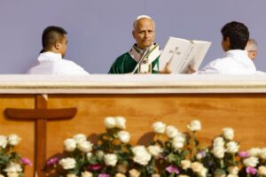 El papa León XIV preside la Santa Misa con motivo del Jubileo de la Juventud, en Tor Vergata en Roma, Italia, 03 de agosto de 2025. (Papa, Italia, Roma) EFE/EPA/FABIO FRUSTACI
//////////
Rome (Italy), 03/08/2025.- Pope Leo XIV presides over Holy Mass on the occasion of the Jubilee of Youth, at Tor Vergata in Rome, Italy, 03 August 2025. (Papa, Italia, Roma) EFE/EPA/FABIO FRUSTACI