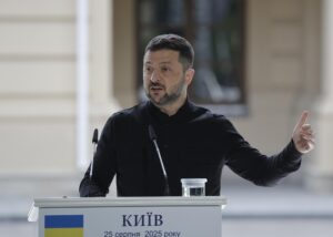 Imagen del presidente ucraniano, Volodímir Zelenski.
EFE/EPA/SERGEY DOLZHENKO