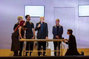 Pase gráfico de 'Memorias de Adriano' que se estrena hoy 6 de agosto dentro de la programación de 71 Festival Internacional de Teatro Clásico de Mérida, obra que invitar a la reflexión, devolver a la ciudadanía la esperanza y presentar a un gran humanista encarnado por Lluís Homar. EFE/ Jero Morales