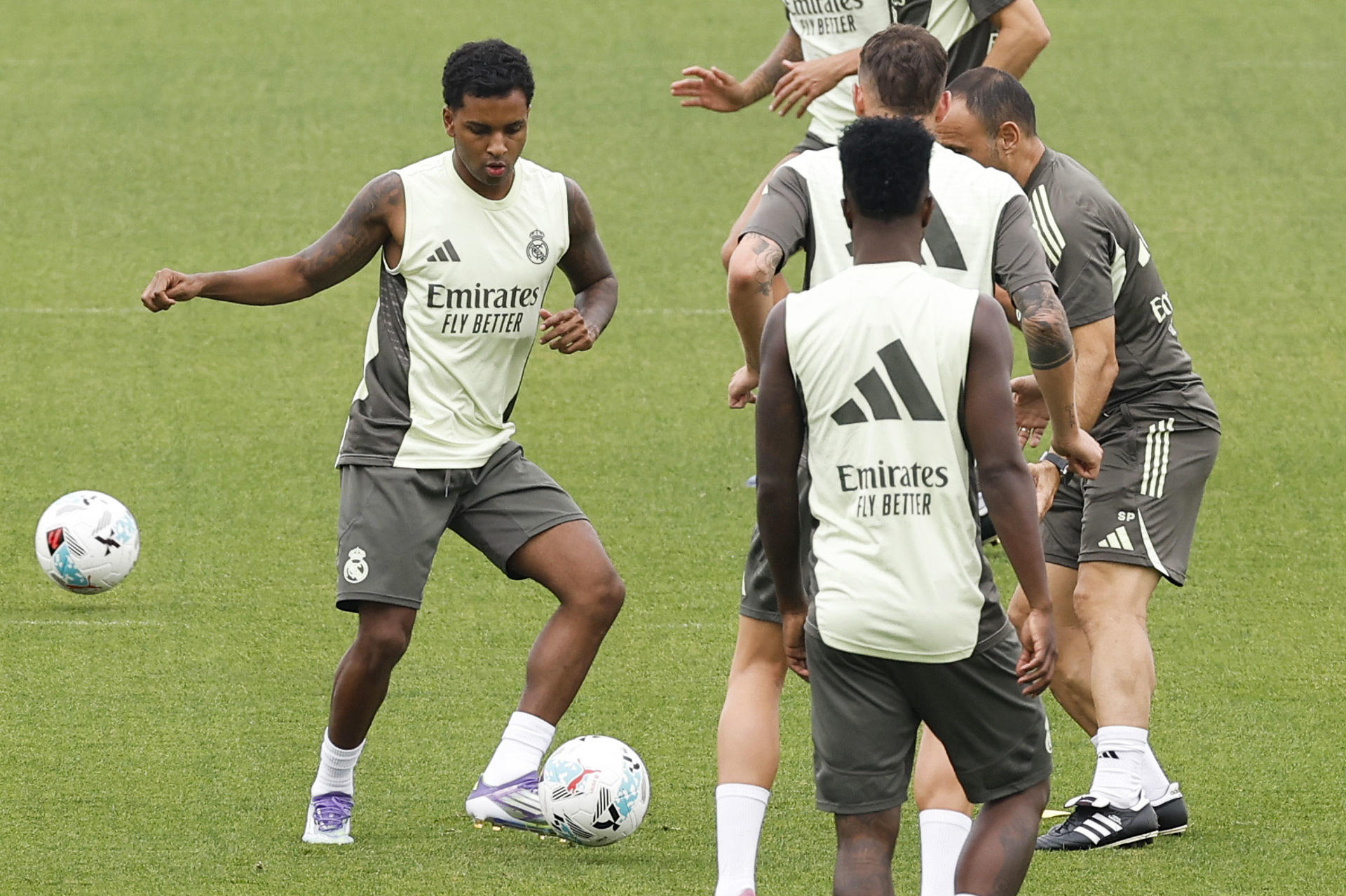 El jugador del Real Madrid Rodrygo Goes durante un entrenamiento en foto de archivo de Chema Moya