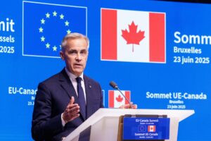 Fotografía del primer ministro de Canadá, Mark Carney. EFE/Olivier Matthys