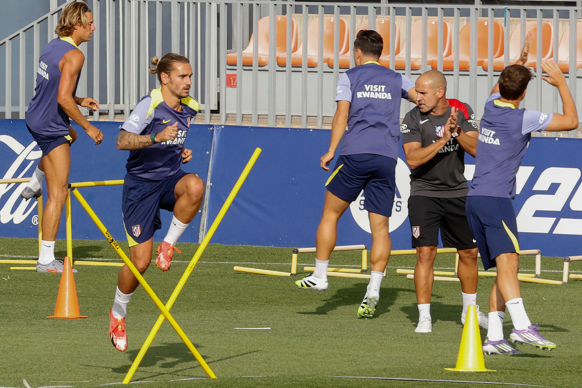 Griezmann, durante el entrenamiento. EFE/J.P. Gandul
