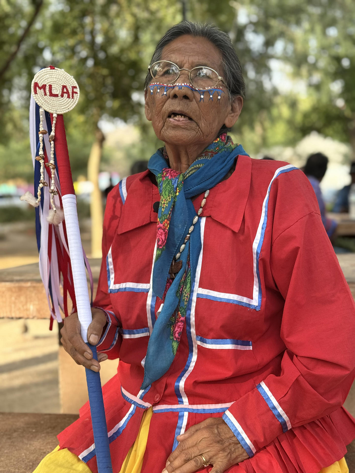 La Presidenta del Consejo de Ancianos de la Nación Comca’ac, María Luisa Astorga, habla durante una entrevista con EFE, este viernes (ayer), en la comunidad de Pitiquillo, en Sonora (México). EFE/Daniel Sánchez