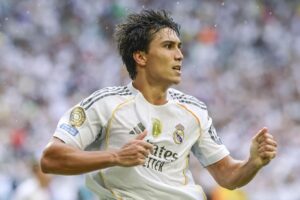 El delantero del Real Madrid Gonzalo García festeja un gol en el pasado Mundial de clubes. EFE/EPA/CRISTOBAL HERRERA-ULASHKEVICH