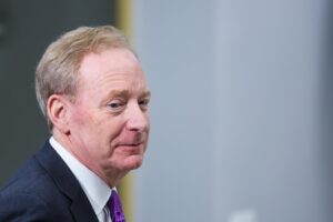 Foto de archivo del del presidente de Microsoft, Brad Smith,EFE/Leszek Szymanski POLAND OUT