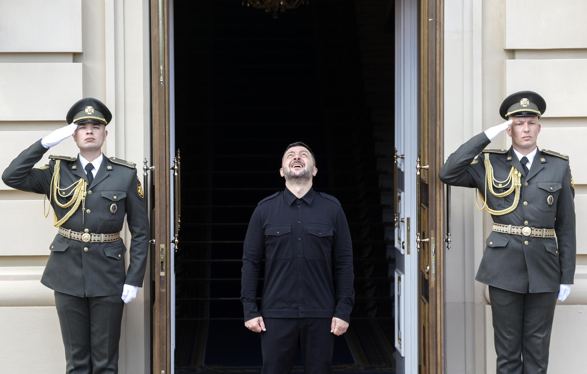 El presidente ucraniano, Volodymyr Zelensky, en Kiev, Ucrania, el 24 de agosto de 2025.EFE/SERGEY DOLZHENKO