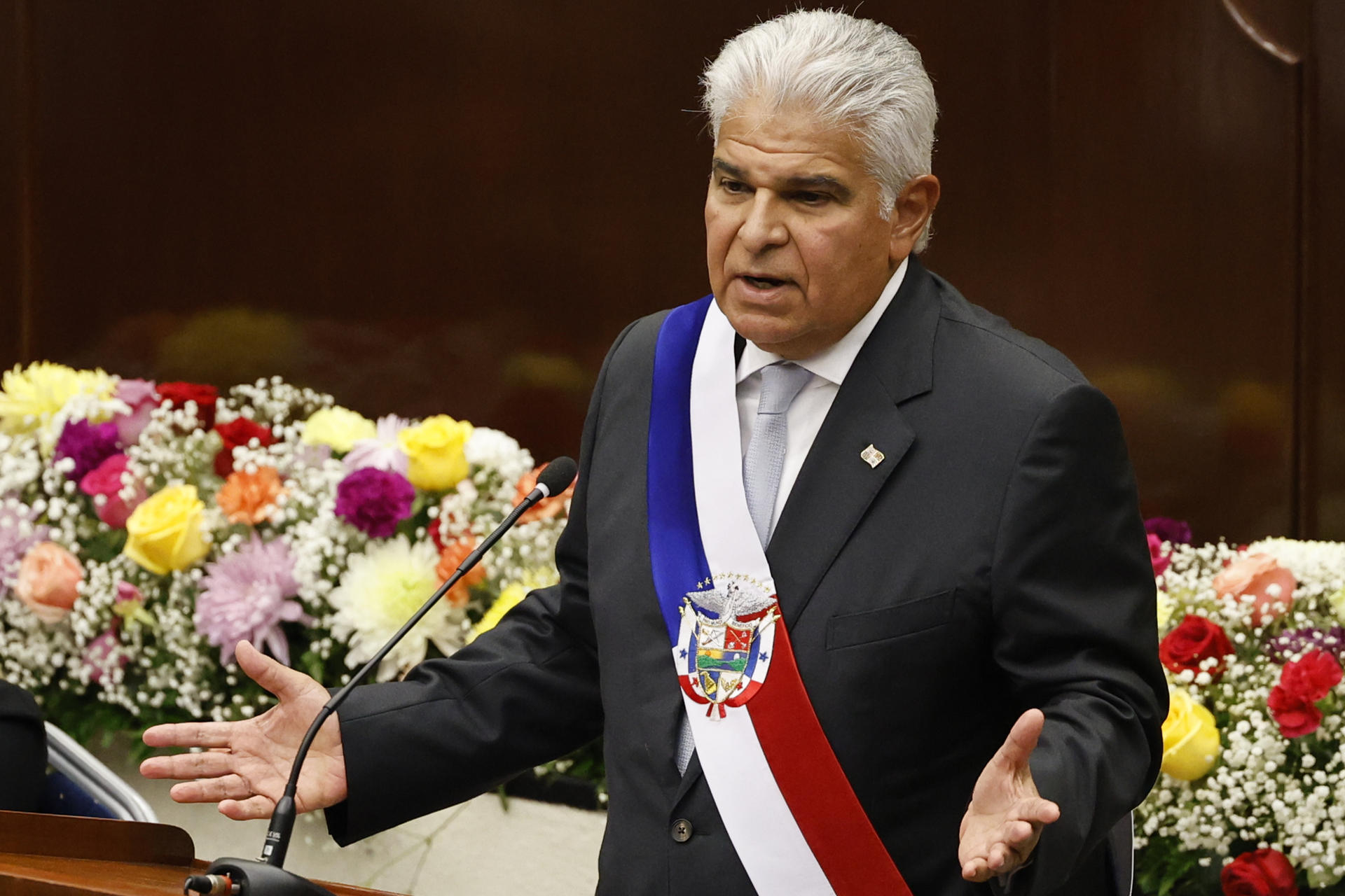 Fotografía de archivo del presidente de Panamá, José Raúl Mulino. EFE/ Bienvenido Velasco