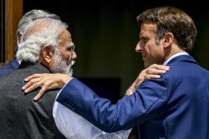 Foto archivo. Primer Ministro de la India, Narendra Modi (izquierda) Presidente de Francia, Emmanuel Macron (derecha) EFE/EPA/CHRISTIAN BRUNA