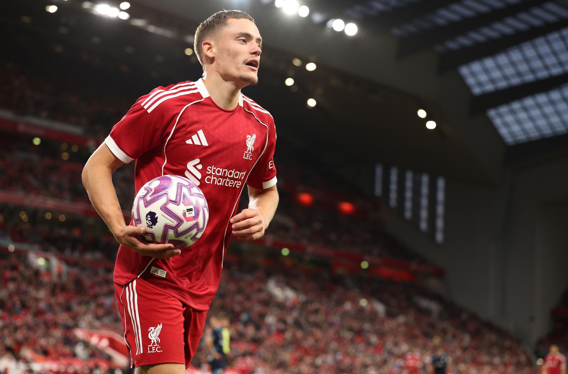 Florian Wirtz, con el Liverpool durante esta pretemporada. EFE/EPA/ADAM VAUGHAN