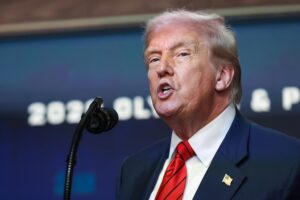 El presidente de Estados Unidos, Donald Trump. EFE/Samuel Corum