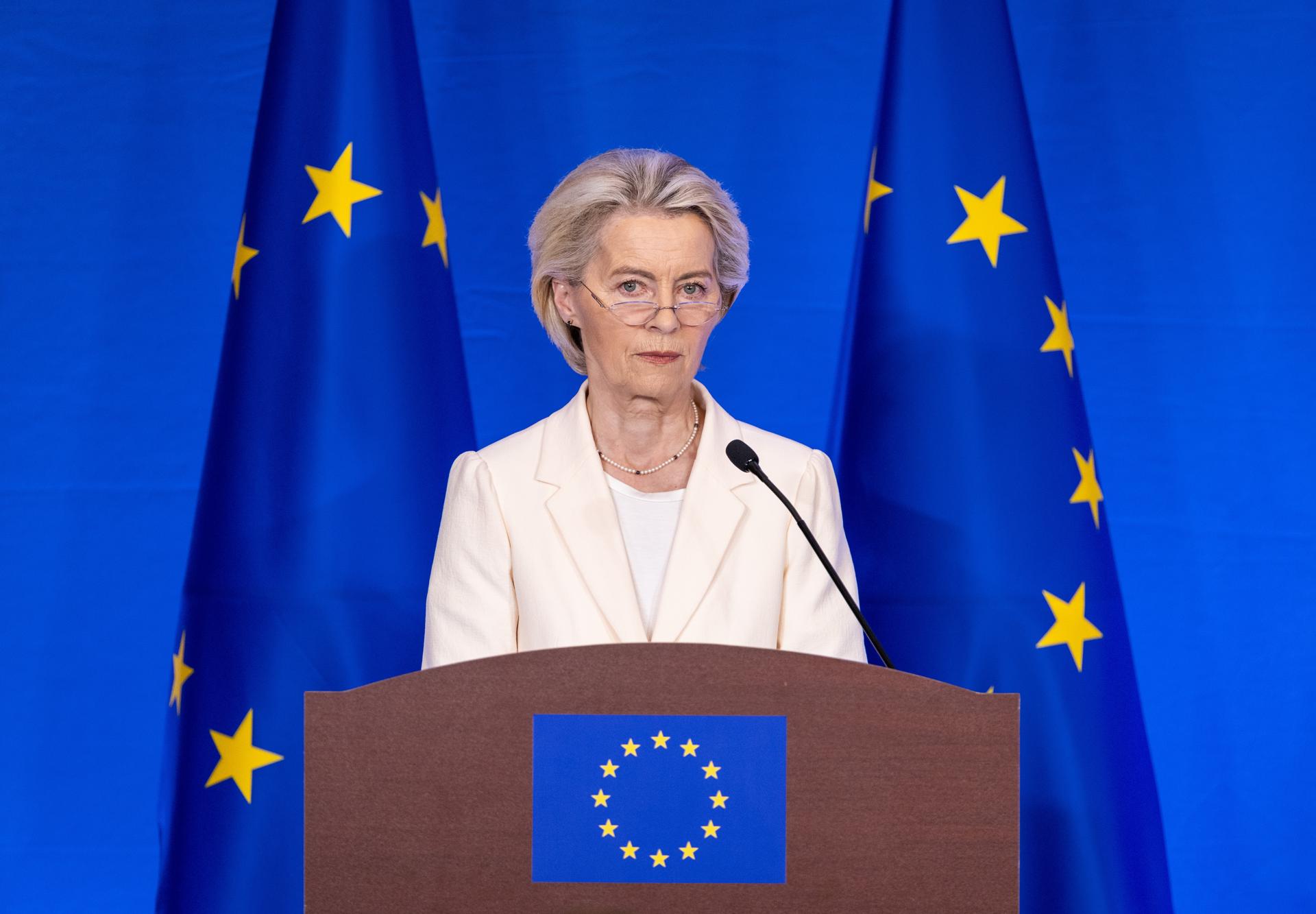 La presidenta de la Comisión Europea, Ursula von der Leyen, en una imagen de archivo.EFE/EPA/JESSICA LEE