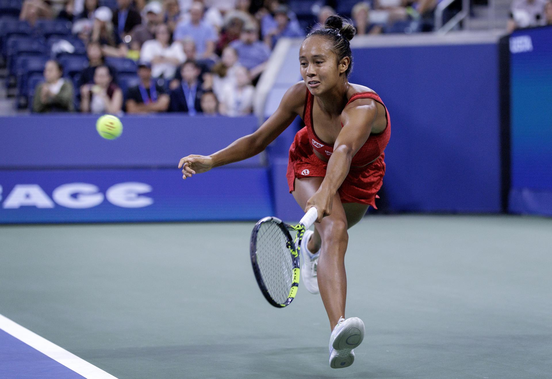 La canadiense Leylah Fernández se despidió del Abierto de Estados Unidos. EFE/EPA/CRISTOBAL HERRERA ULASHKEVICH