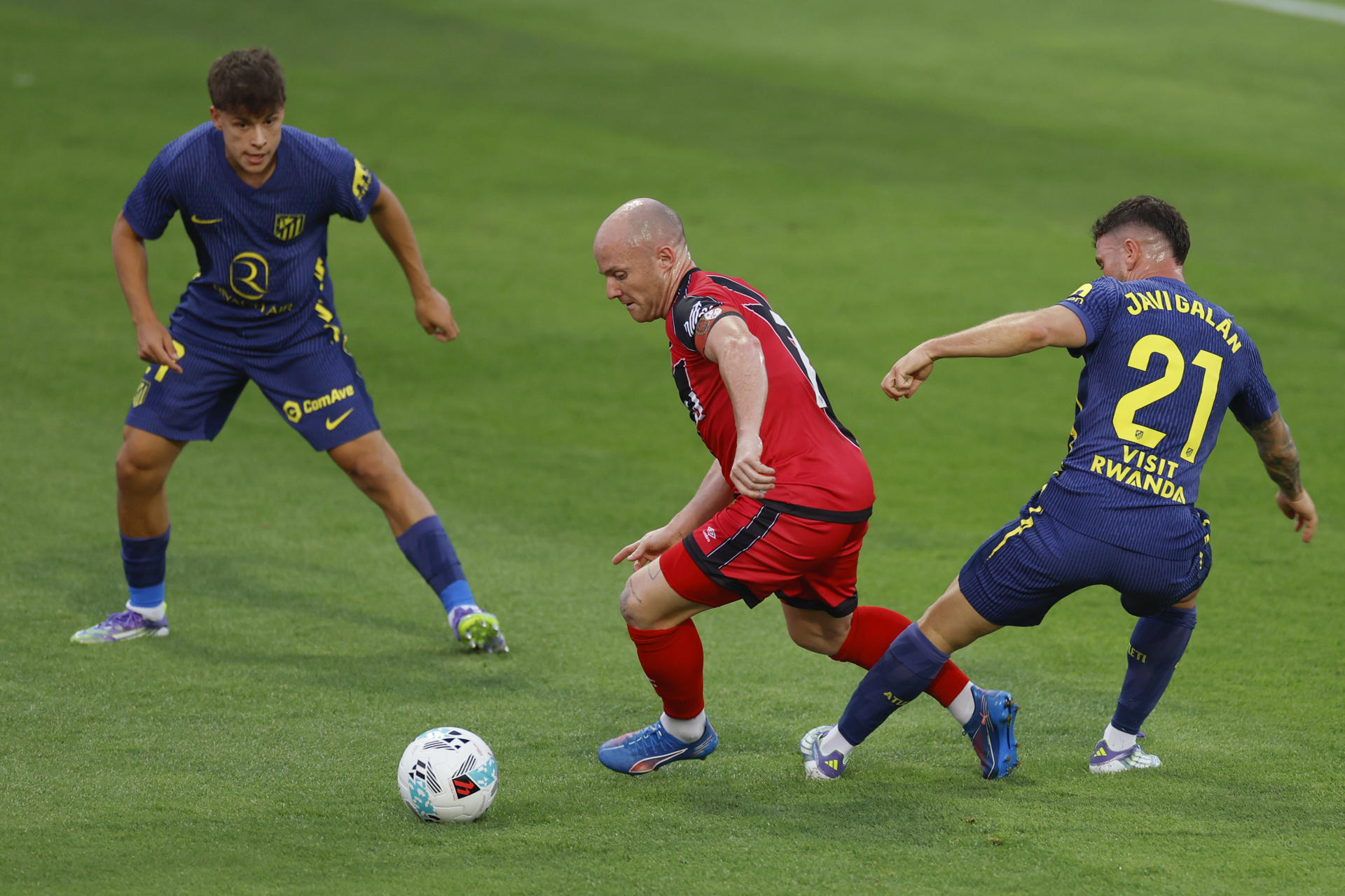 Isi Palazón, en el amistoso del pasado 6 de agosto ante el Atlético de Madrid. EFE/Mariscal