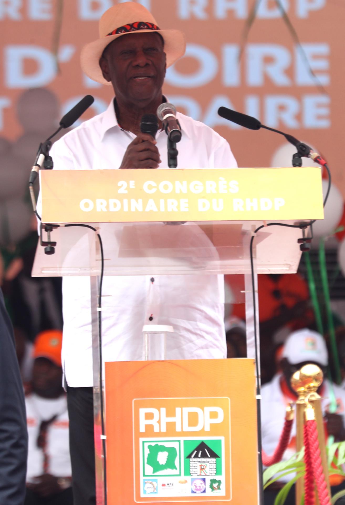 Imagen de archivo del presidente de Costa de Marfil, Alassane Ouattara.
EFE/EPA/LEGNAN KOULA