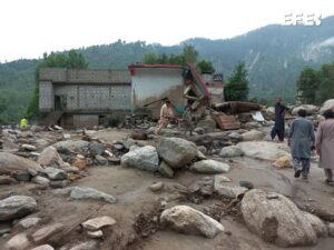Daños causados por las inundaciones en Buner, , Pakistan. EFE/EPA/STRINGER