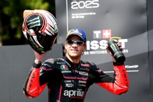 El italiano Marco Bezzecchi (Aprilia RS-GP). EFE/EPA/FILIP SINGER