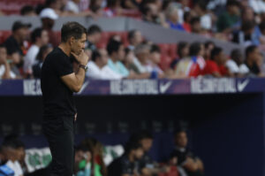 Simeone, durante el partido contra el Elche. EFE/Mariscal
