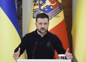 Imagen de archivo del presidente ucraniano, Volodímir Zelenski.
EFE/EPA/SERGEY DOLZHENKO