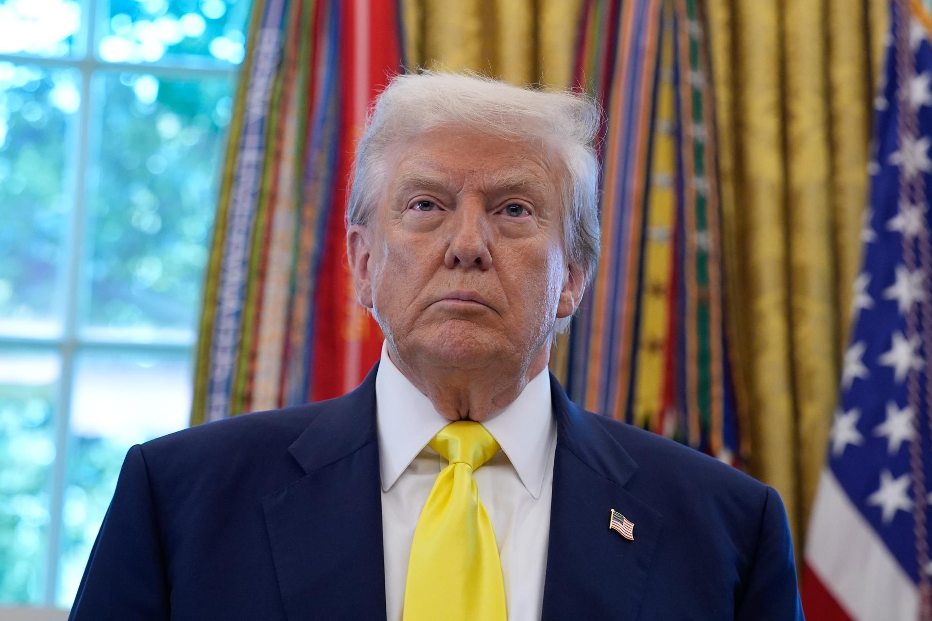 Foto de archivo del presidente, Donald Trump.EFE/EPA/YURI GRIPAS