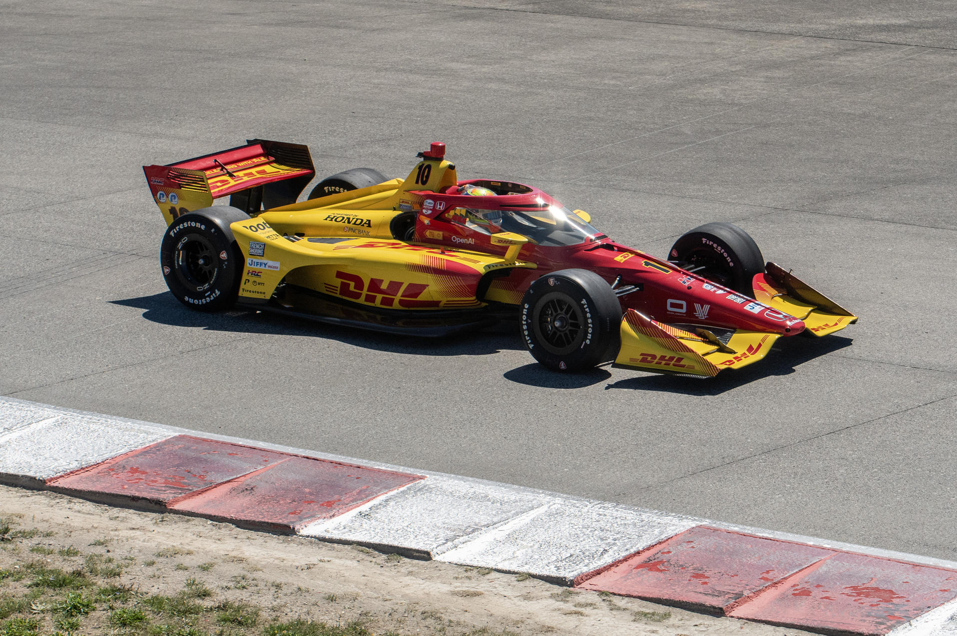 El piloto español Àlex Palou, del equipo Chip Ganassi, compite en el Gran Premio de Portland este domingo, en Portland (EE. UU.). EFE/Taylor Balkom