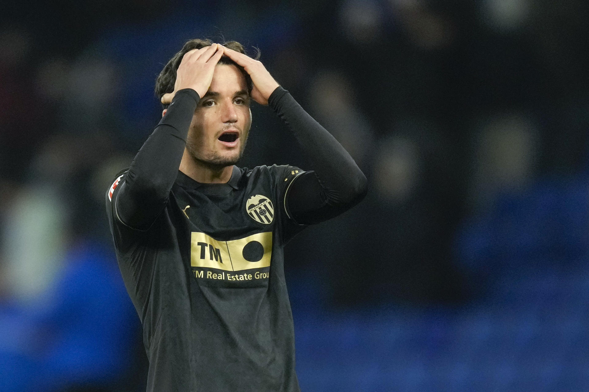 El defensa del Valencia, Hugo Guillamón, en foto de archivo de Enric Fontcuberta