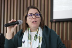 Fotografía de archivo de la directora de la División para las Américas de Human Rights Watch, Juanita Goebertus, durante una rueda de prensa, en Bogotá (Colombia). EFE/Carlos Ortega