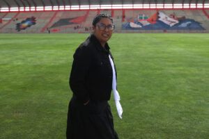 Fotografía de archivo de la excandidata presidencial boliviana Eva Copa. EFE/ Luis Gandarillas