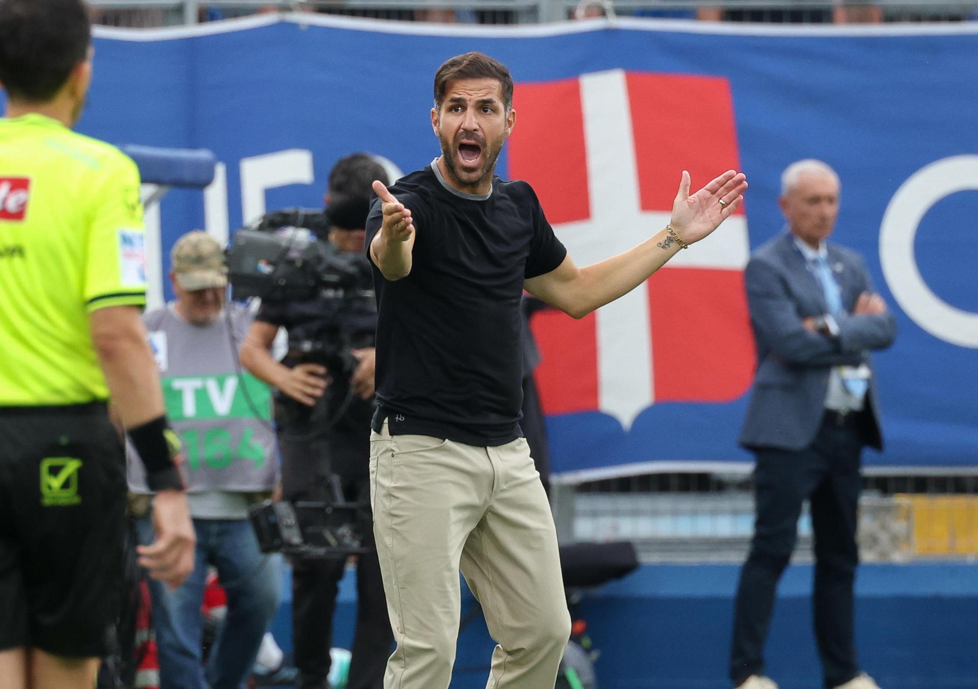 El entrenado del Como 1907 Cesc Fabregas el pasado domingo en el Giuseppe Sinigaglia stadium de Como, Italia. EFE/EPA/Roberto Bregani