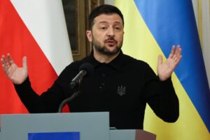 Fotografía de archivo del presidente de Ucrania, Volodímir Zelenski, en Varsovia (Polonia). EFE/Albert Zawada