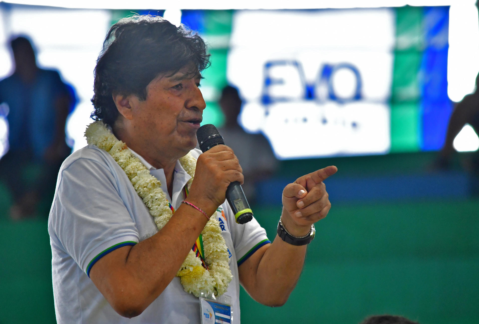 Fotografía de archivo del expresidente de Bolivia, Evo Morales . EFE/ Jorge Abrego