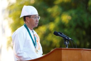 Fotografía de archivo del presidente interino nombrado por la junta militar birmana, Myint Swe, quien falleció este jueves.
EPA/HEIN HTET