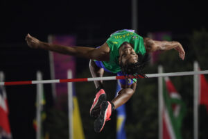 Luiz Santos de Brasil compite en la categoría atletismo decatlón en los II Juegos Panamericanos Junior ASU2025. EFE/Juan Pablo Pino