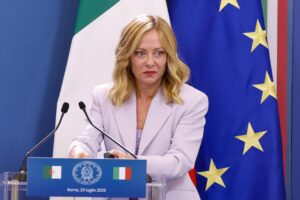 Fotografía de archivo de la primera ministra italiana, Giorgia Meloni. EFE/EPA/FABIO FRUSTACI
