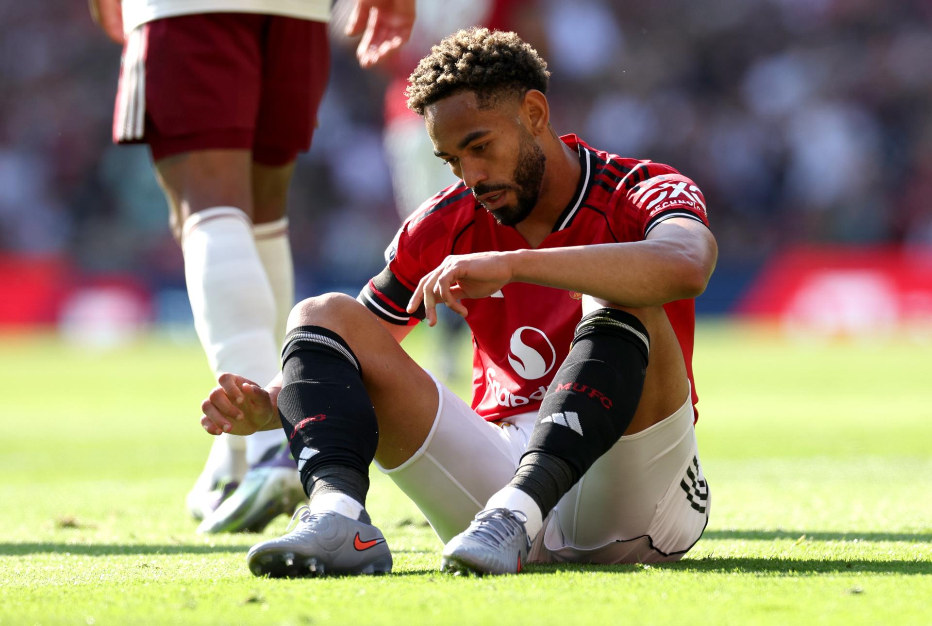 Matheus Cunha, en un momento del partido. EFE/EPA/ADAM VAUGHAN.