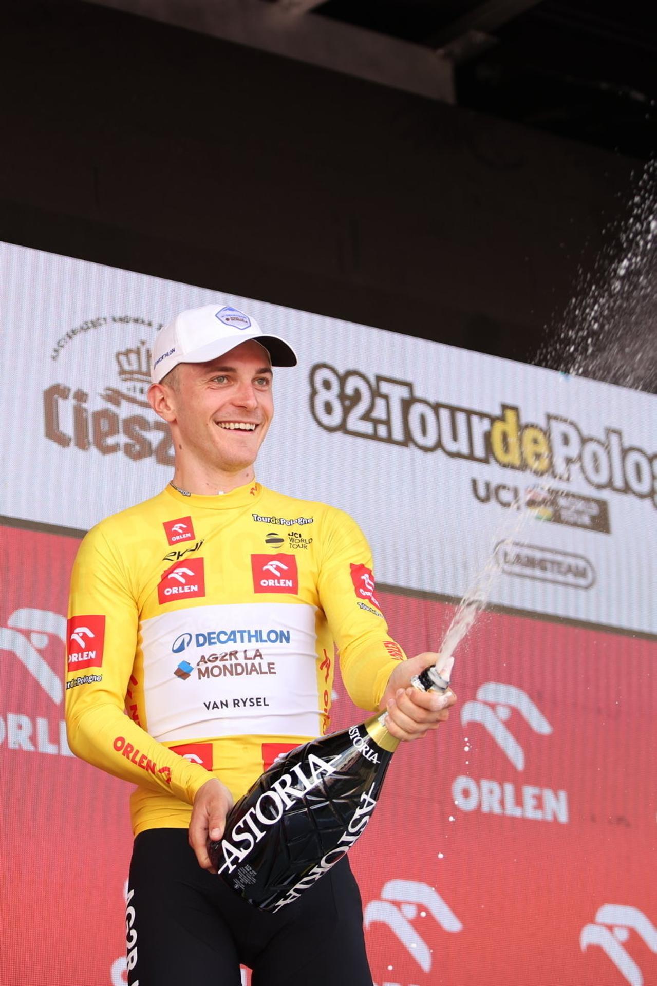 El francés Paul Lapeira (Decathlon AG2R La Mondiale Team) sigue como líder de la 82ª Vuelta a Polonia tras la cuarta etapa. EFE/EPA/Jarek Praszkiewicz
