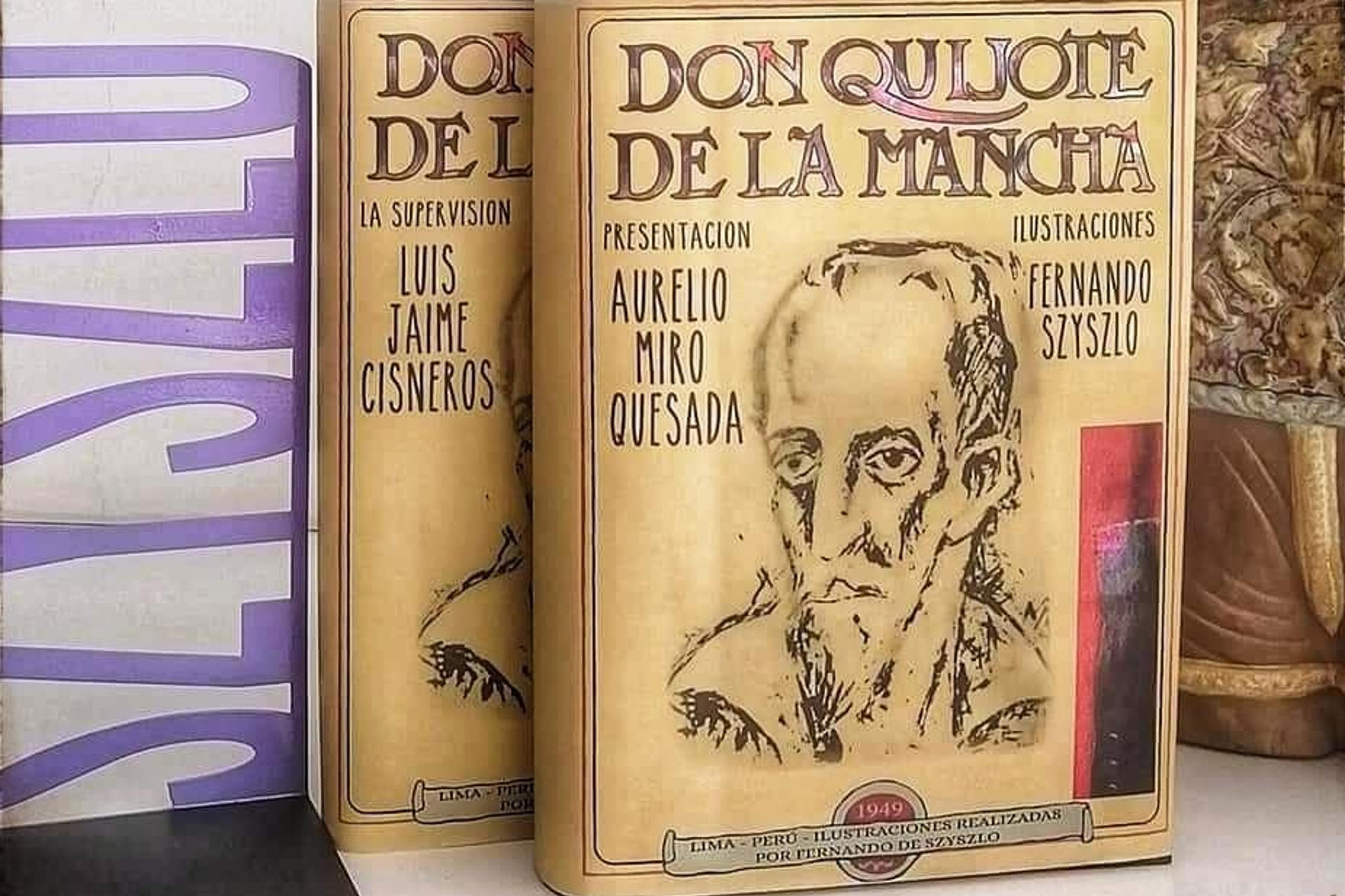 Fotografía sin fecha específica de toma cedida por Horacio Rico que muestra la portada de un libro de 'Don Quijote de la Mancha', en Lima (Perú). EFE/ Horacio Rico