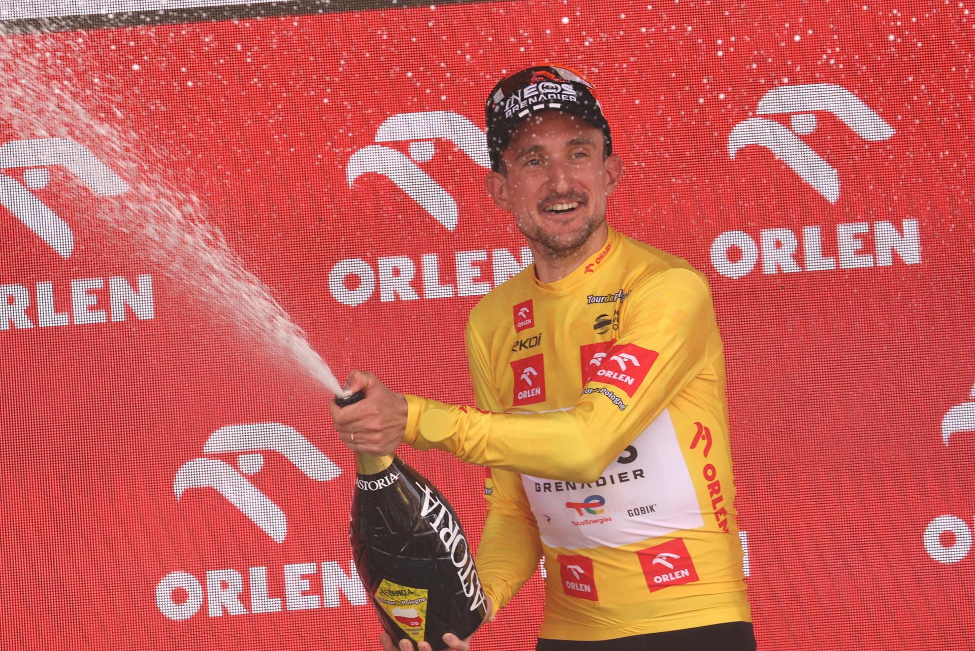 El monegasco Victor Langellotti (Ineos Grenadiers) se impuso este sábado en la penúltima etapa de la Vuelta a Polonia y se hizo con el liderato. EFE/EPA/Grzegorz Momot
