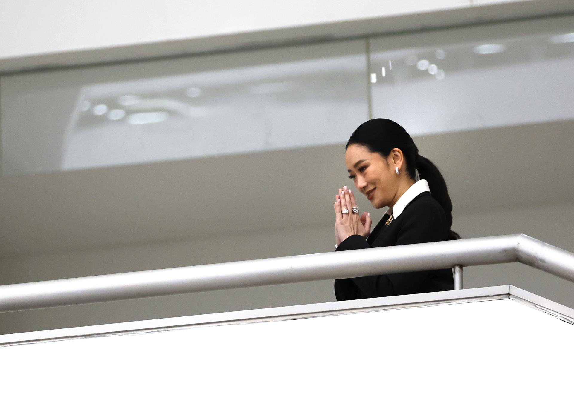 La primera ministra suspendida de Tailandia, Paetongtarn Shinawatra, a su llegada al Tribunal Constitucional.
EFE/EPA/RUNGROJ YONGRIT
