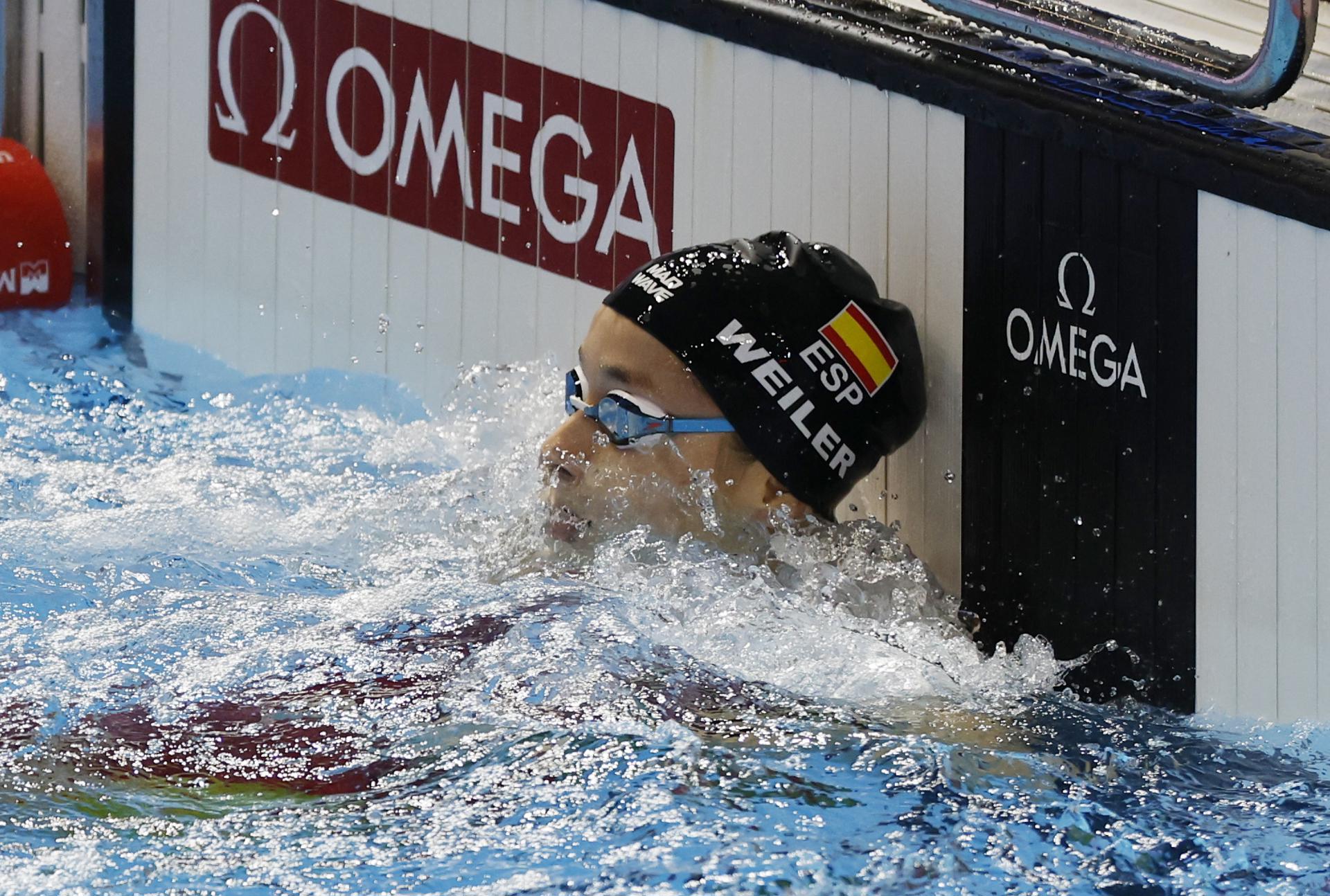 La nadadora española Carmen Weiler Sastre, en una foto de archivo durante los Mundiales de natación en Singapur. EFE/EPA/RUNGROJ YONGRIT